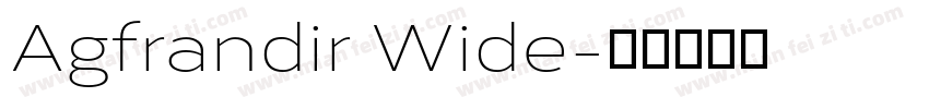 Agfrandir Wide字体转换
